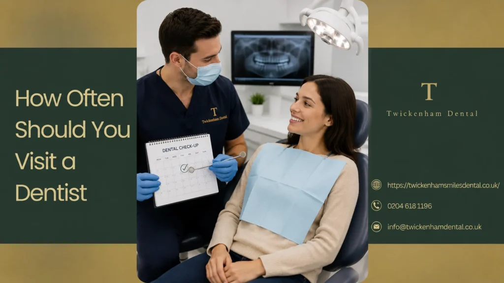 Dentist discussing routine dental check-ups with a patient at Twickenham Dental.